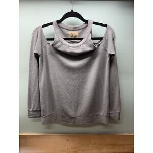 NWT Chaser/Revolve Cold Shoulder Top in Gray, Medium Womens